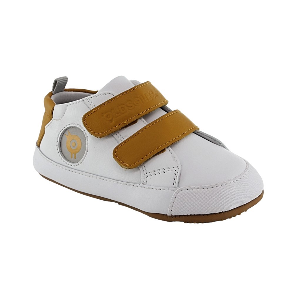 Zapatos respetuosos Old Soles Badge Bub Blanco-Mostaza