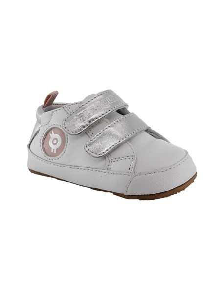 Calzado respetuoso Old Soles Badge Blanco-Plata
