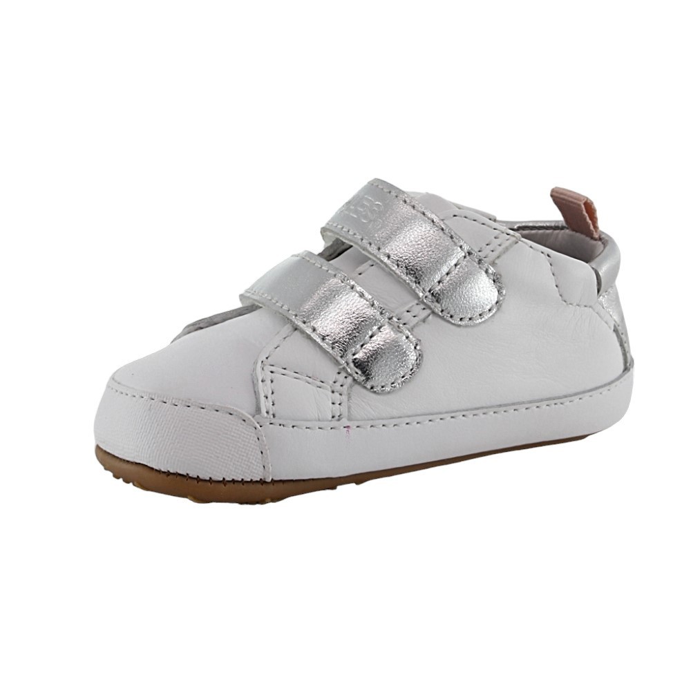 Calzado respetuoso Old Soles Badge Blanco-Plata