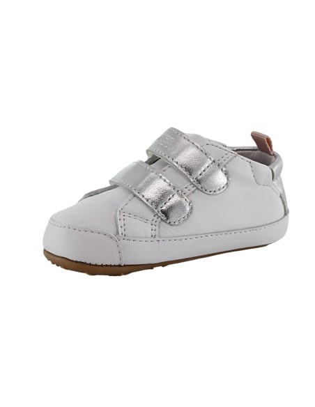 Calzado respetuoso Old Soles Badge Blanco-Plata