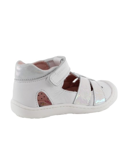 Sandalias respetuosas cerradas Pablosky 023902 Blanco-Rosa