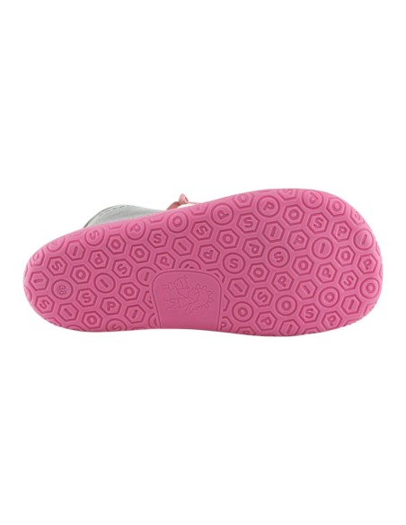 Botines barefoot Yoyo Metalpink elásticos y cremallera