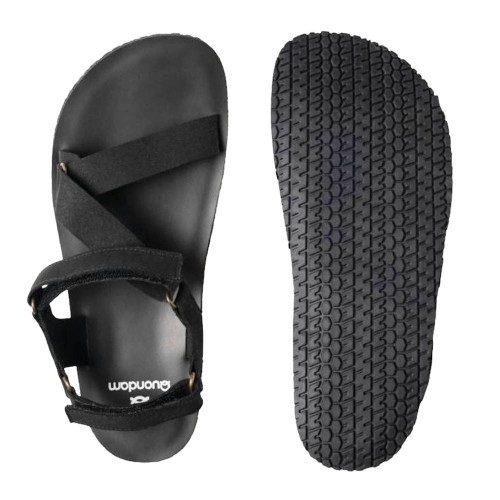 Sandalias barefoot Quondam Origami Negro 2