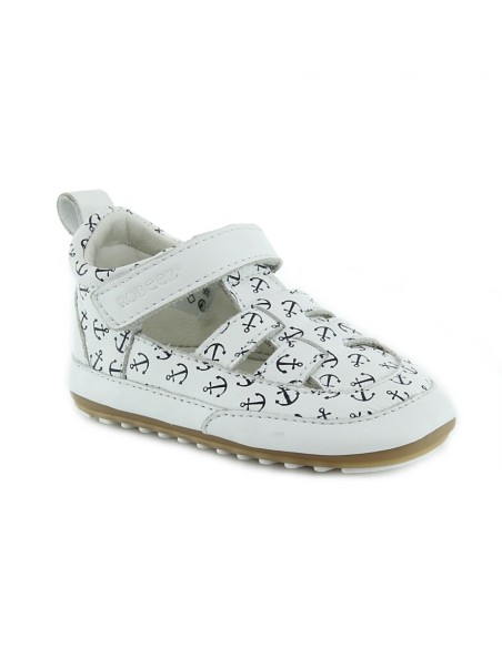 Sandalias Robeez Miniz Blanco ancla