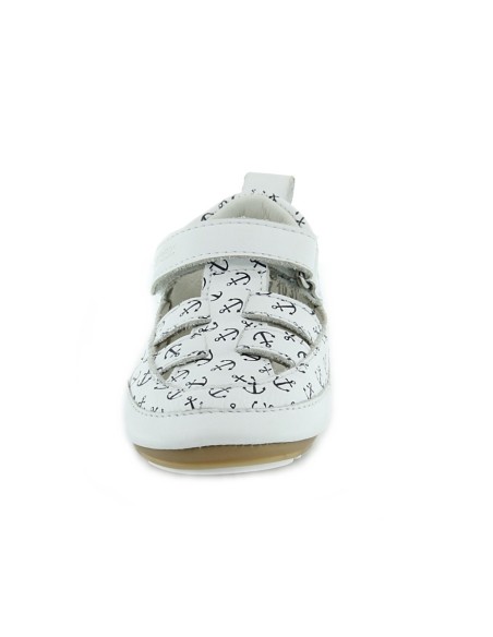 Sandalias Robeez Miniz Blanco ancla