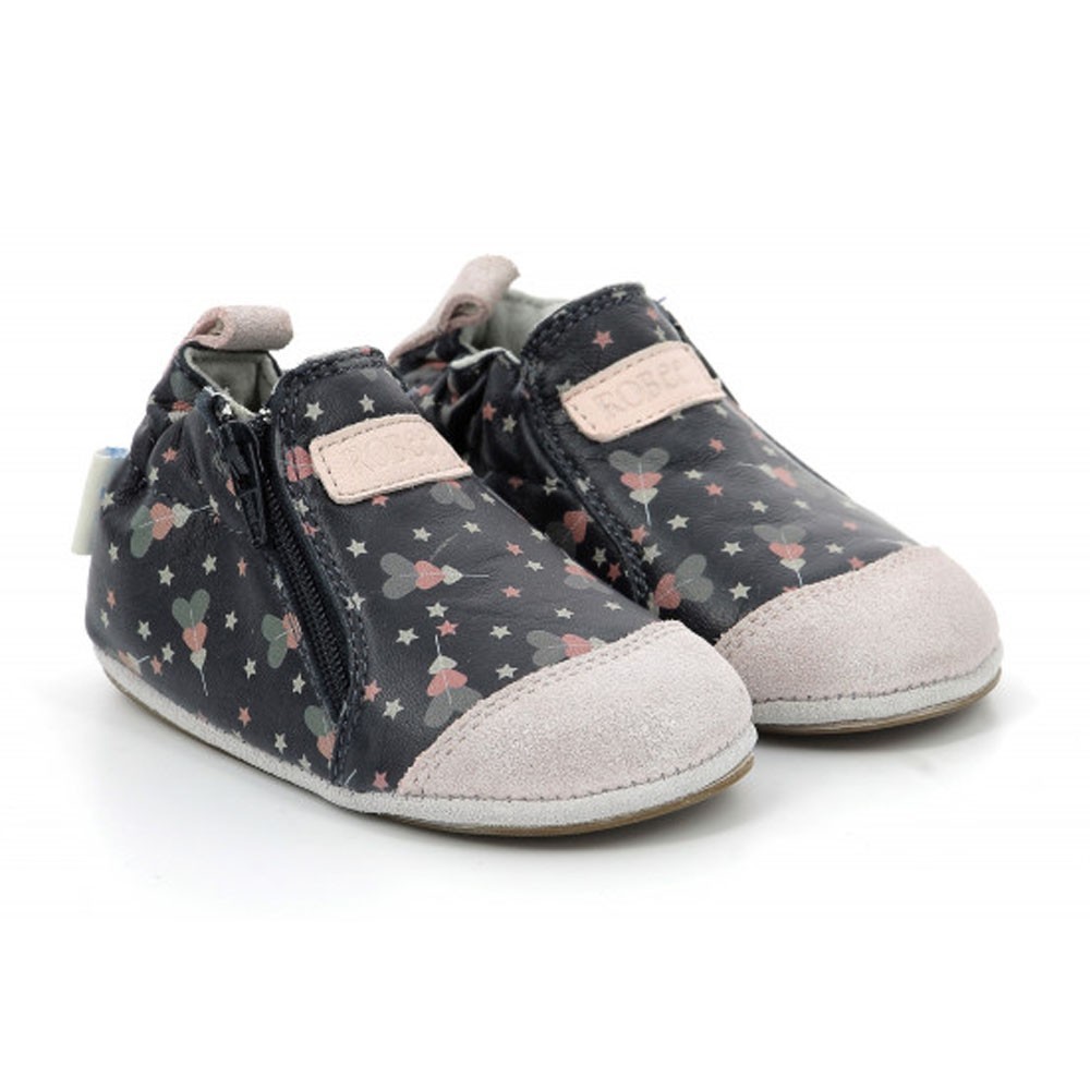 Zapatos Robeez Festive Hearts Azul-Rosa
