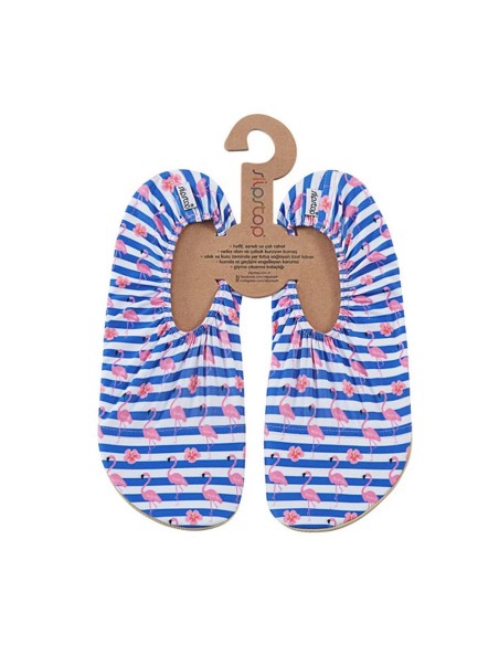 Escarpines SlipStop Flamingos Azul