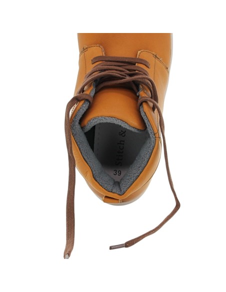 Botines barefoot Stitch & Walk forro térmico Camel