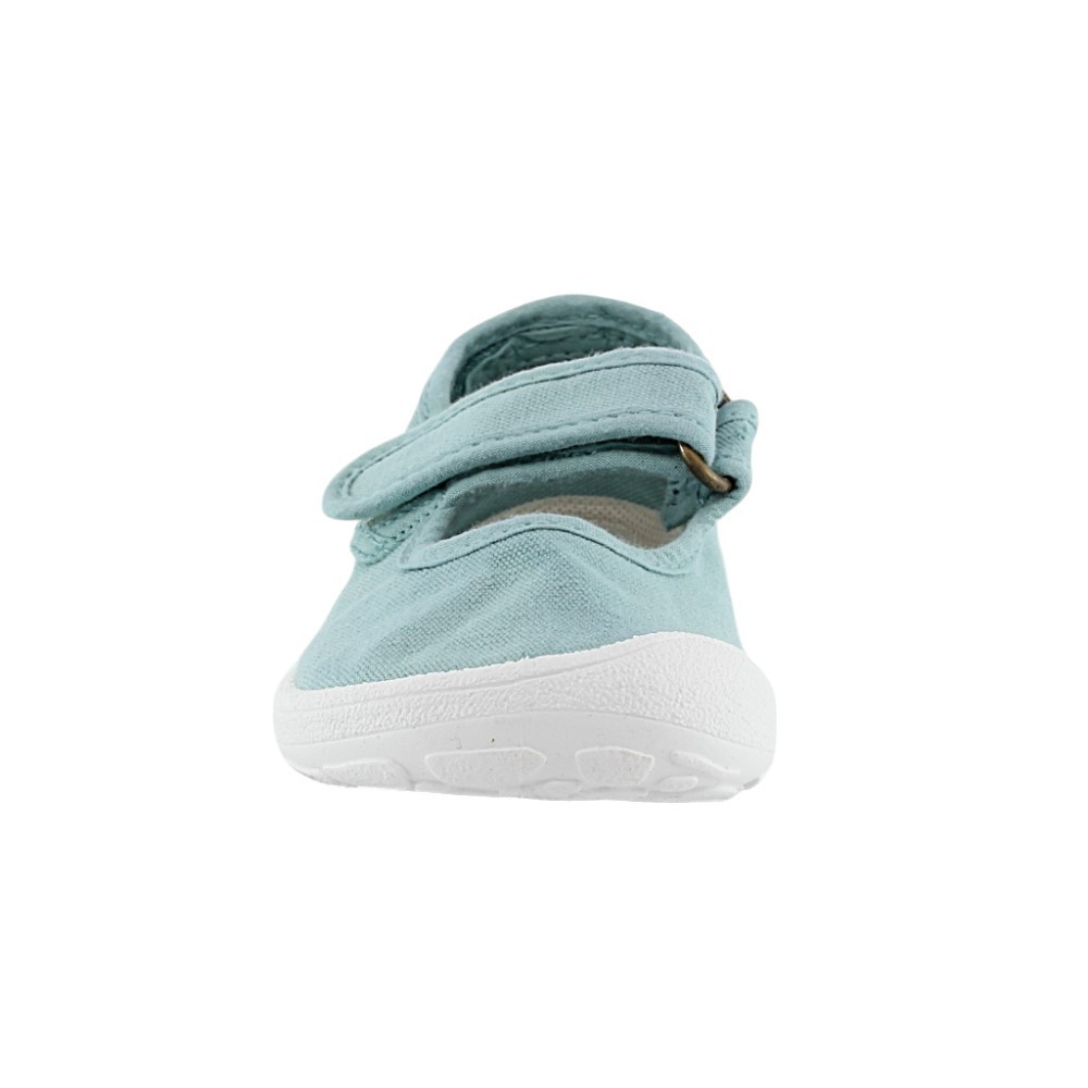 Merceditas barefoot lona Victoria Bosco Manzana