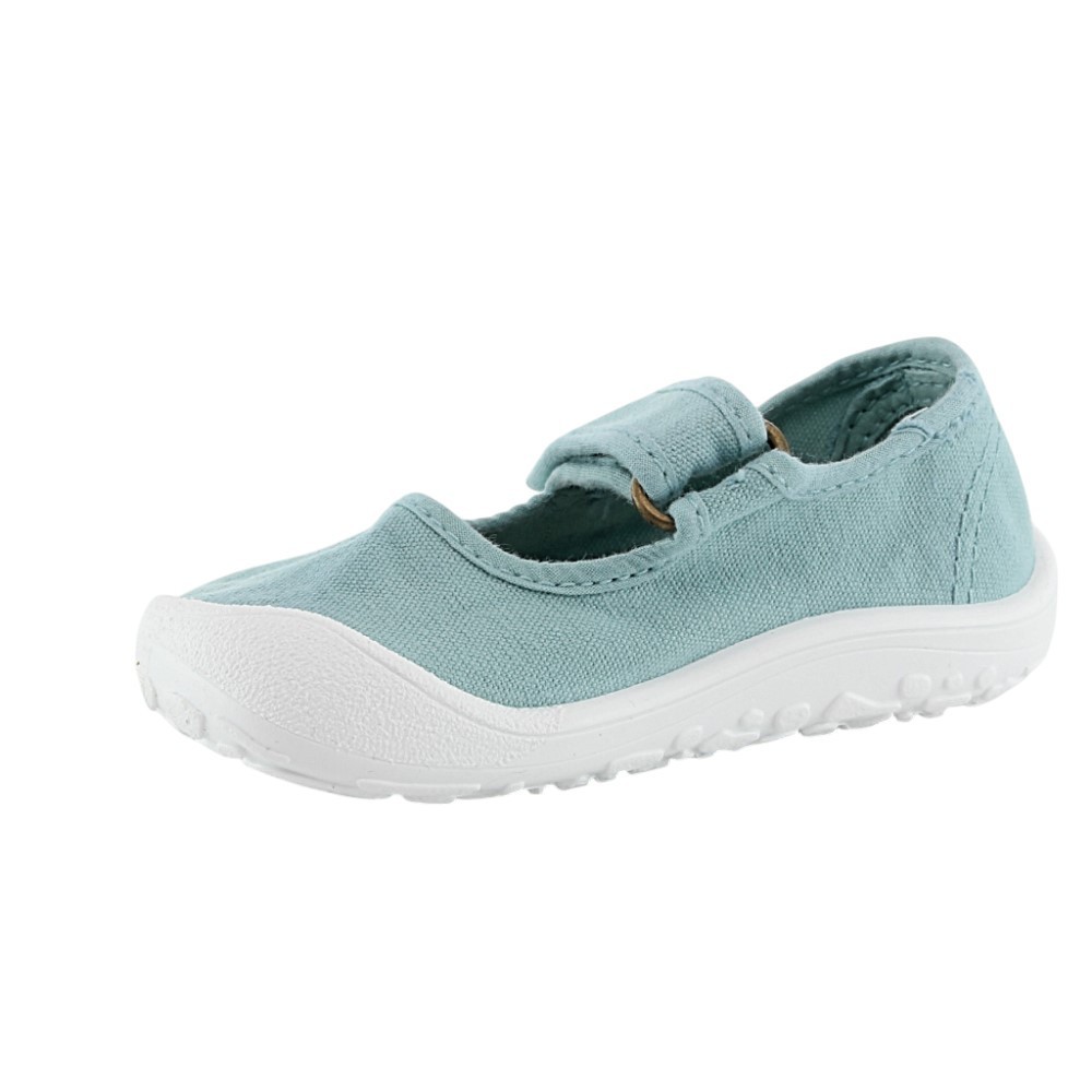 Merceditas barefoot lona Victoria Bosco Manzana