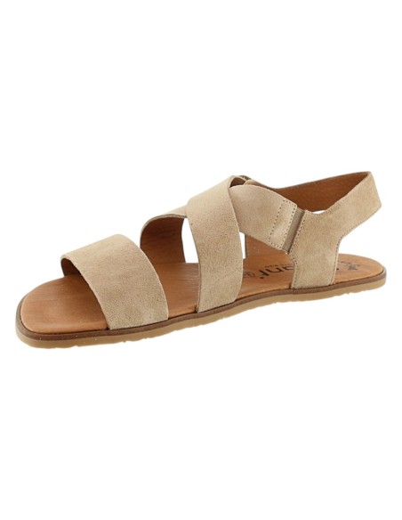 Sandalias barefoot Vivant Lino Camello