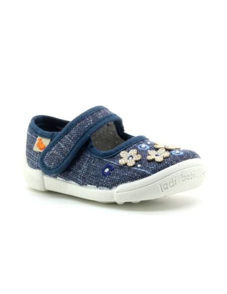 Merceditas de lona Vulladi 5785-622 Azul Flores