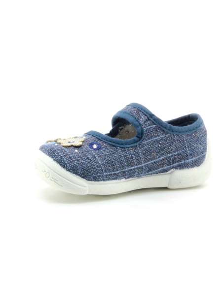 Merceditas de lona Vulladi 5785-622 Azul Flores