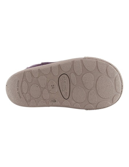 Botines Flexibles by Vulladi Puntitos chelsea Morado