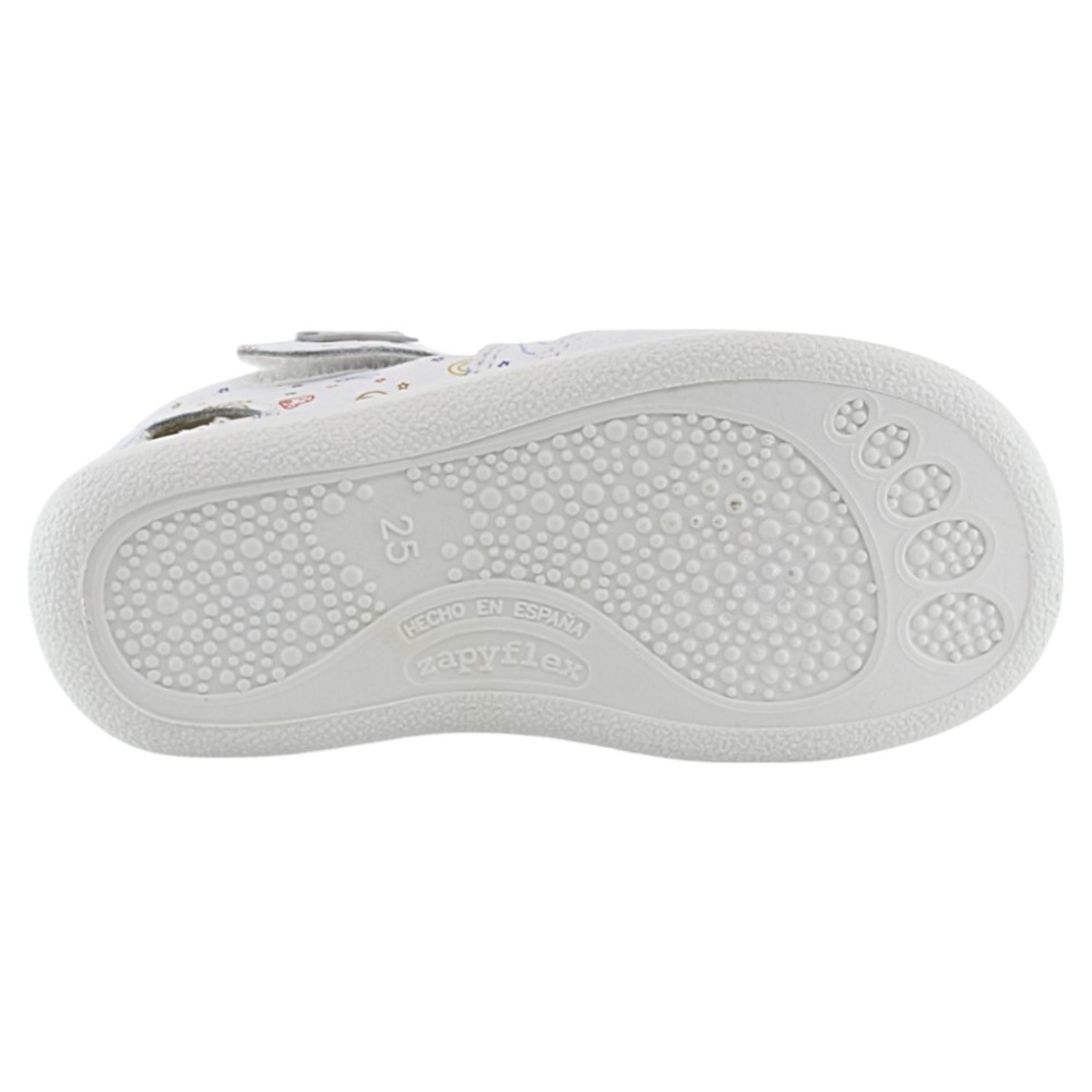 Sandalias ZapyFlex dos tiras Blanco Space