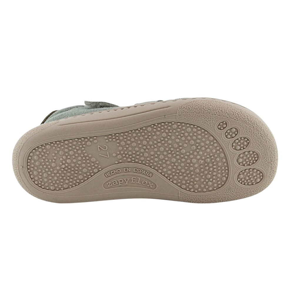 Sandalias respetuosas ZapyFlex Velcro Verde