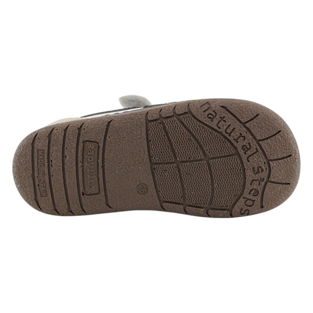 Zapatos barefoot Zapyflex Velcro y elástico Blanco-Negro