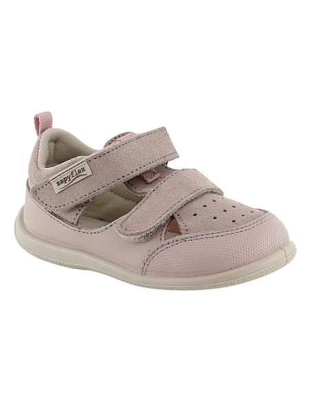 Sandalias respetuosas Zapyflex Doble Velcro Rosa
