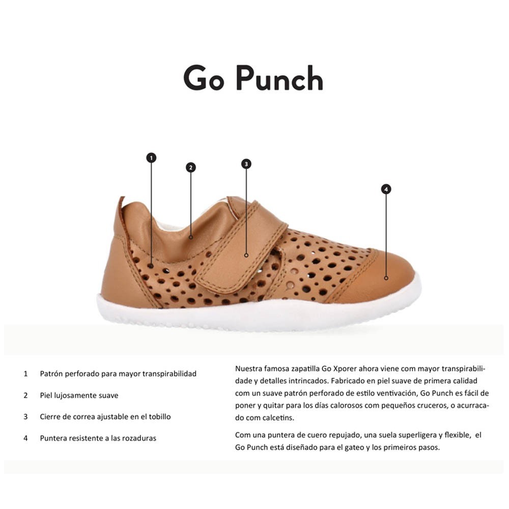 Sandalias respetuosas Bobub Explorer Punch Mostaza