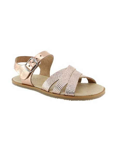 Sandalias Barefoot Flexi Nens trenzado metal Rosa