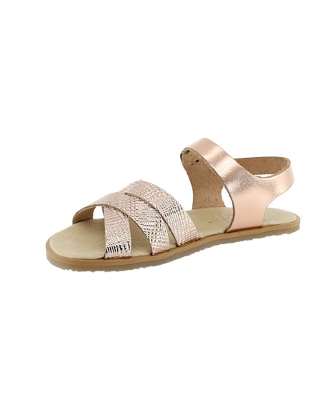 Sandalias Barefoot Flexi Nens trenzado metal Rosa