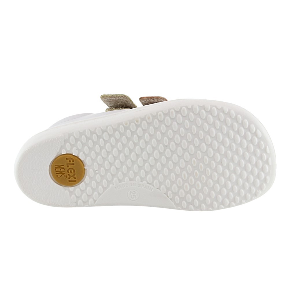 Zapatos barefoot Flexi Nens 9000-R Blanco-Naranja-Amarillo