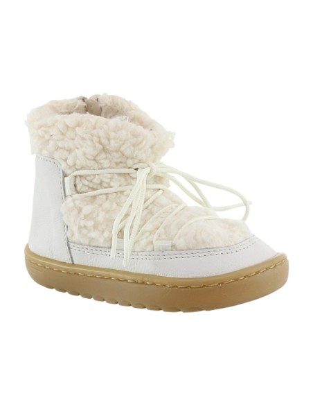 Botines barefoot Blanditos Nieve Porcelana