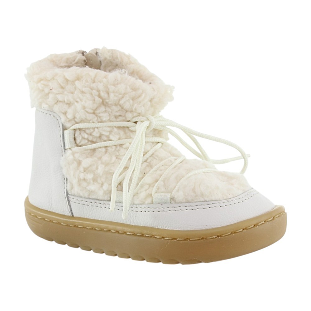 Botines barefoot Blanditos Nieve Porcelana