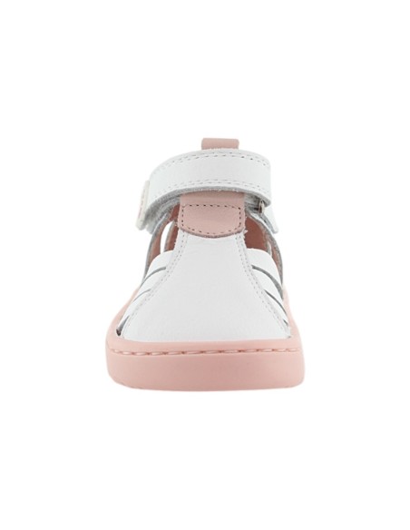 Sandalias respetuosas Blanditos Cuba Blanco-Rosa