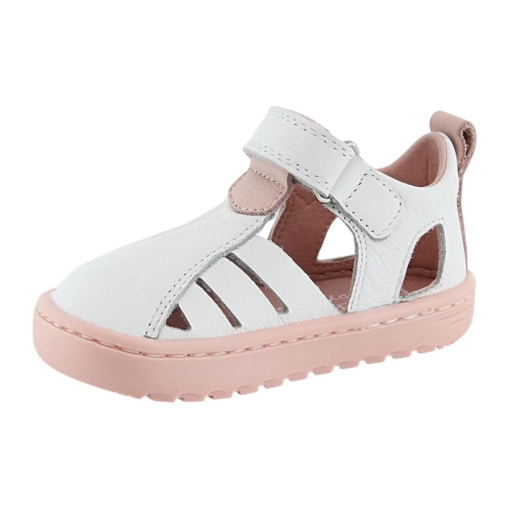 Sandalias respetuosas Blanditos Cuba Blanco-Rosa