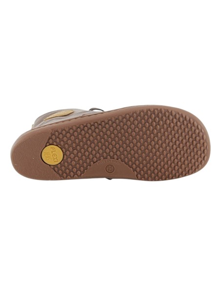 Botines barefoot Flexi Nens 9087-R Tabaco forro térmico