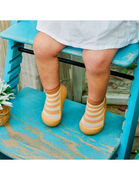 Zapatos Attipas Bambú Stripe Mostaza
