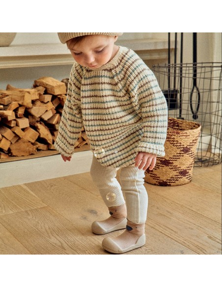 Zapatos resptuosos Attipas Animal Beige