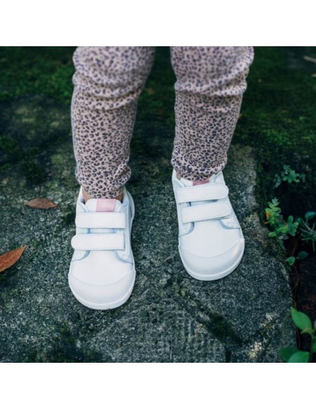 Zapatillas barefoot Igor Tennis Blanco-Rosa