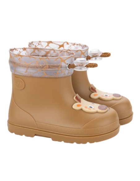Botas de agua barefoot Mendi Jirafa Mostaza
