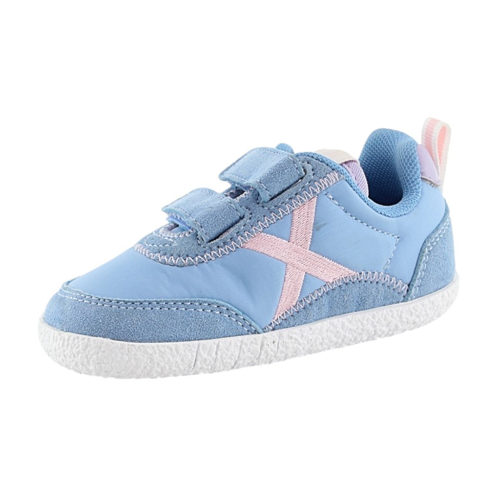 Zapatillas barefoot Munich Baby Koda Celeste-Rosa
