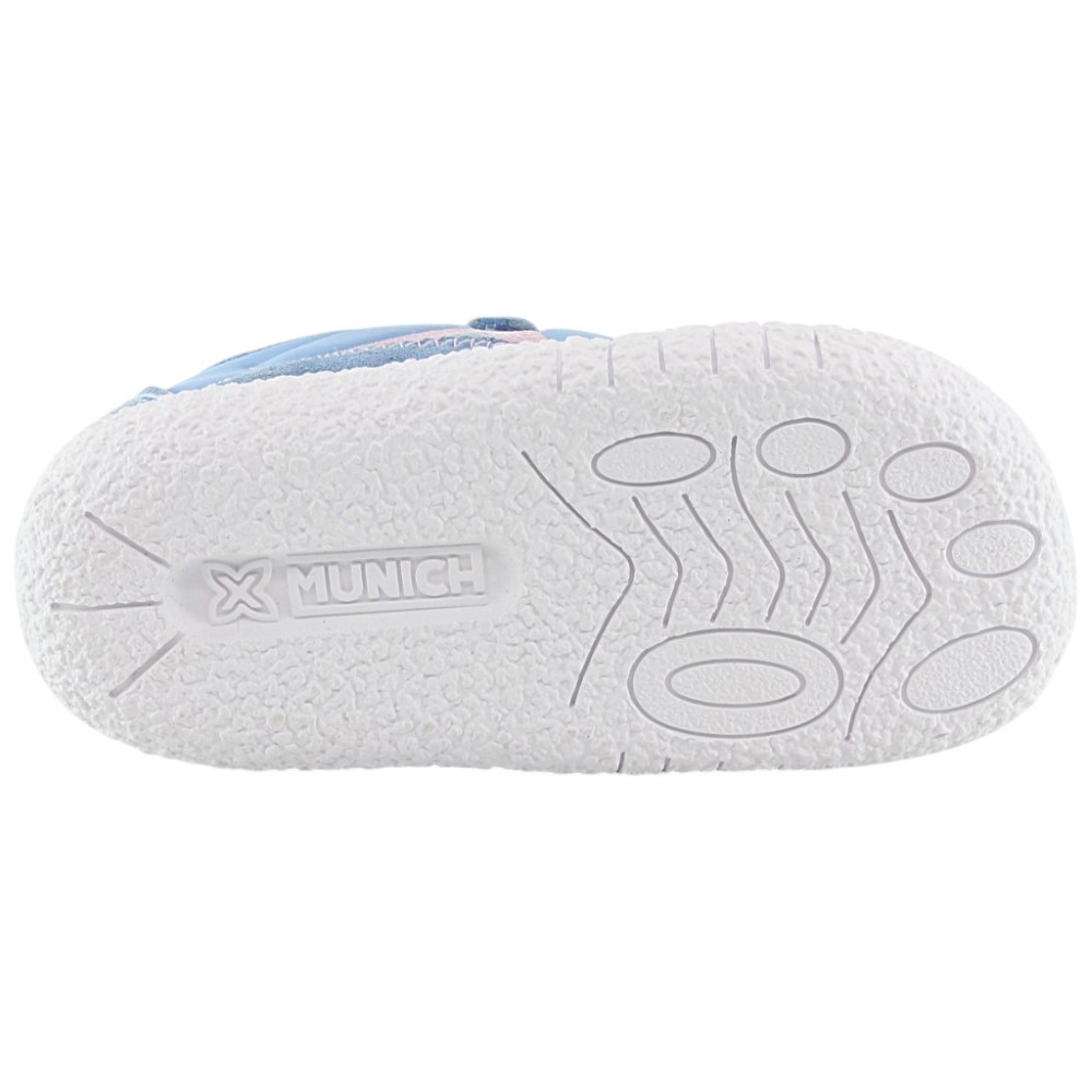 Zapatillas barefoot Munich Baby Koda Celeste-Rosa