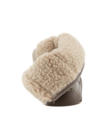 Bota barefoot Andanines Taupe-Leopardo borrego interior