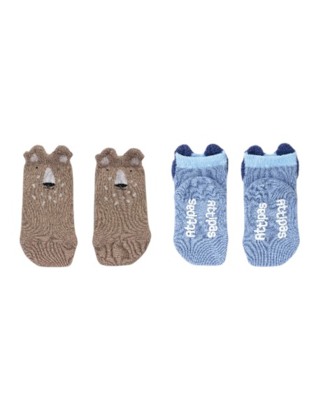 Pack 2 calcetines antideslizantes Attipas Bear-Elephant