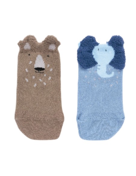 Pack 2 calcetines antideslizantes Attipas Bear-Elephant