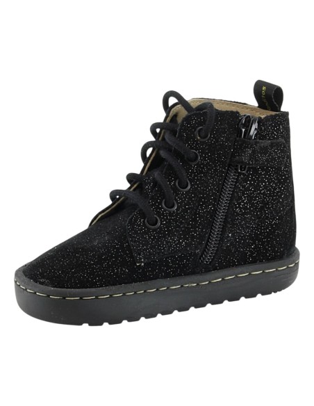 Botas barefoot Blanditos Doha Negro brilli-brilli