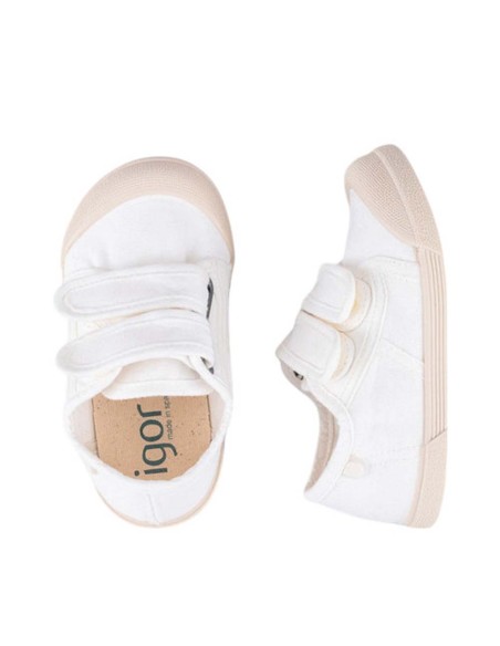 Calzado barefoot de lona Igor 2V Blanco