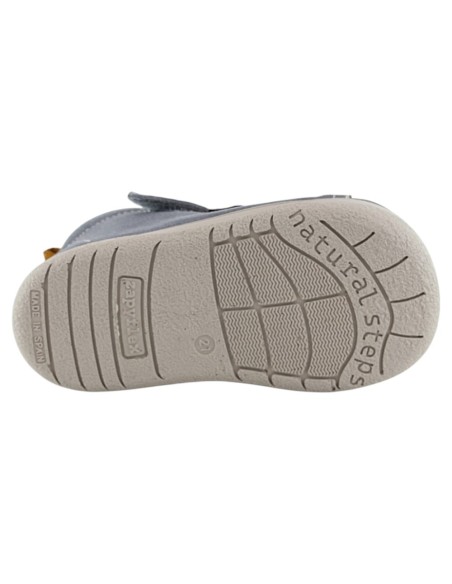 Botines barefoot Zapyflex cortes serraje Gris