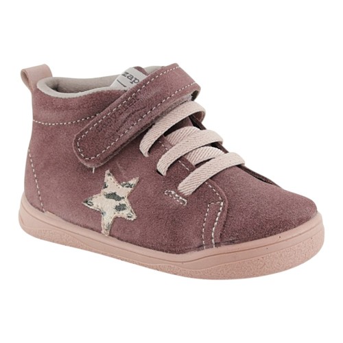 Botines barefoot Zapyflex cortes serraje Malva