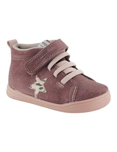 Botines barefoot Zapyflex cortes serraje Malva