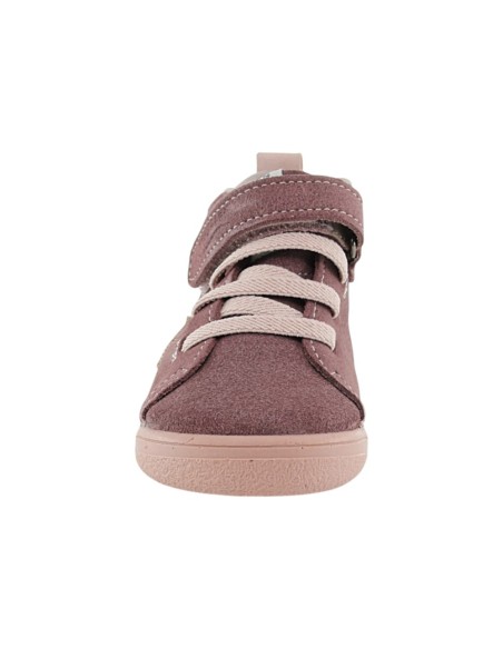 Botines barefoot Zapyflex cortes serraje Malva