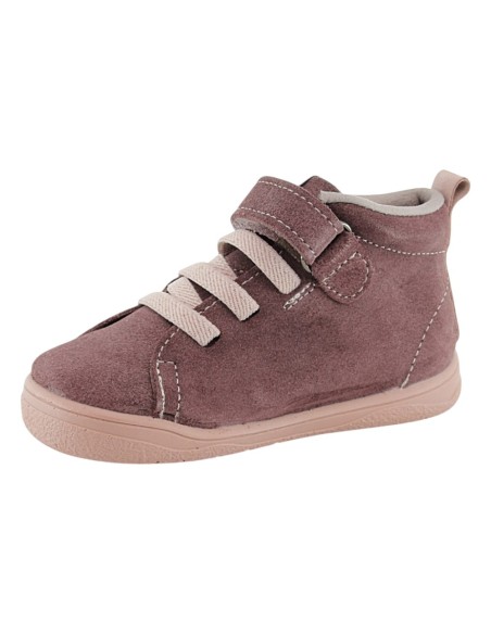 Botines barefoot Zapyflex cortes serraje Malva