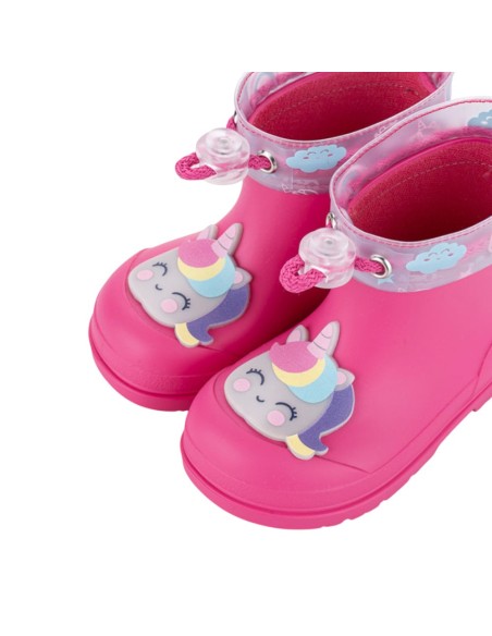 Botas de agua barefoot Mendi Unicornio Fucsia