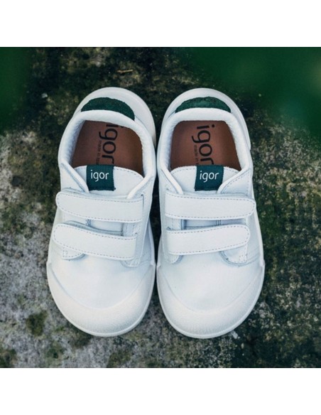 Zapatillas barefoot Igor Tennis Blanco-Musgo